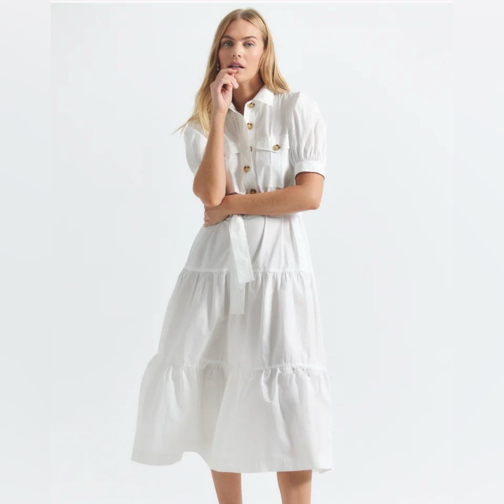 Derek Lam 10 Crosby Buffy Utility Dress White